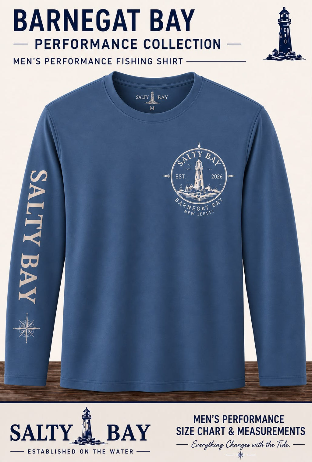 SALTY BAY Barnegat Bay Performance Long Sleeve