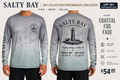 SALTY BAY Barnegat Bay Collection Performance Long Sleeve – Coastal Fog Fade