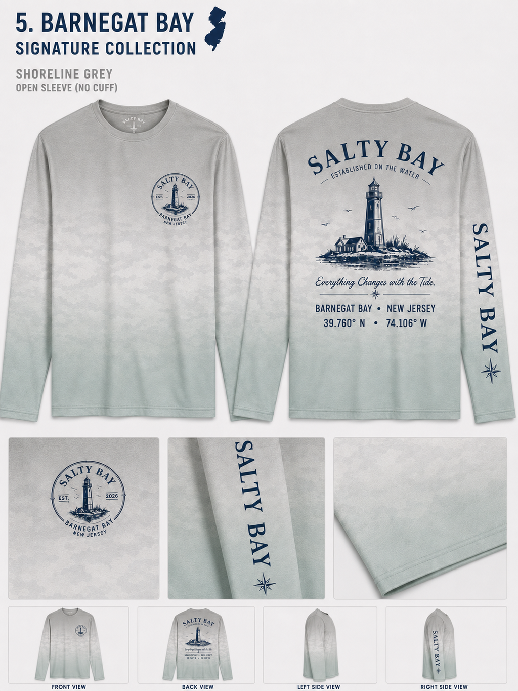 SALTY BAY Barnegat Bay Performance Long Sleeve
