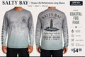 SALTY BAY Barnegat Bay Collection Performance Long Sleeve – Coastal Fog Fade