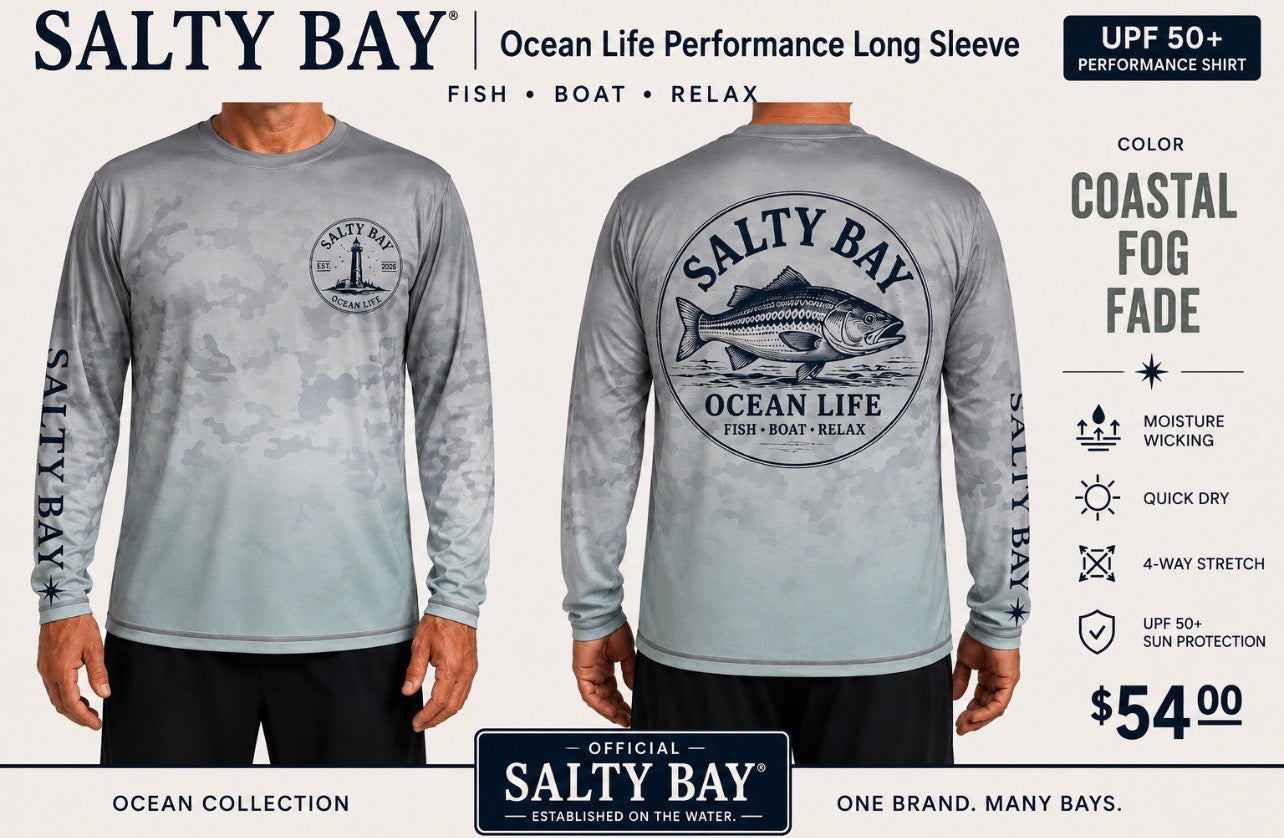 SALTY BAY Ocean Collection Official Performance Long Sleeve